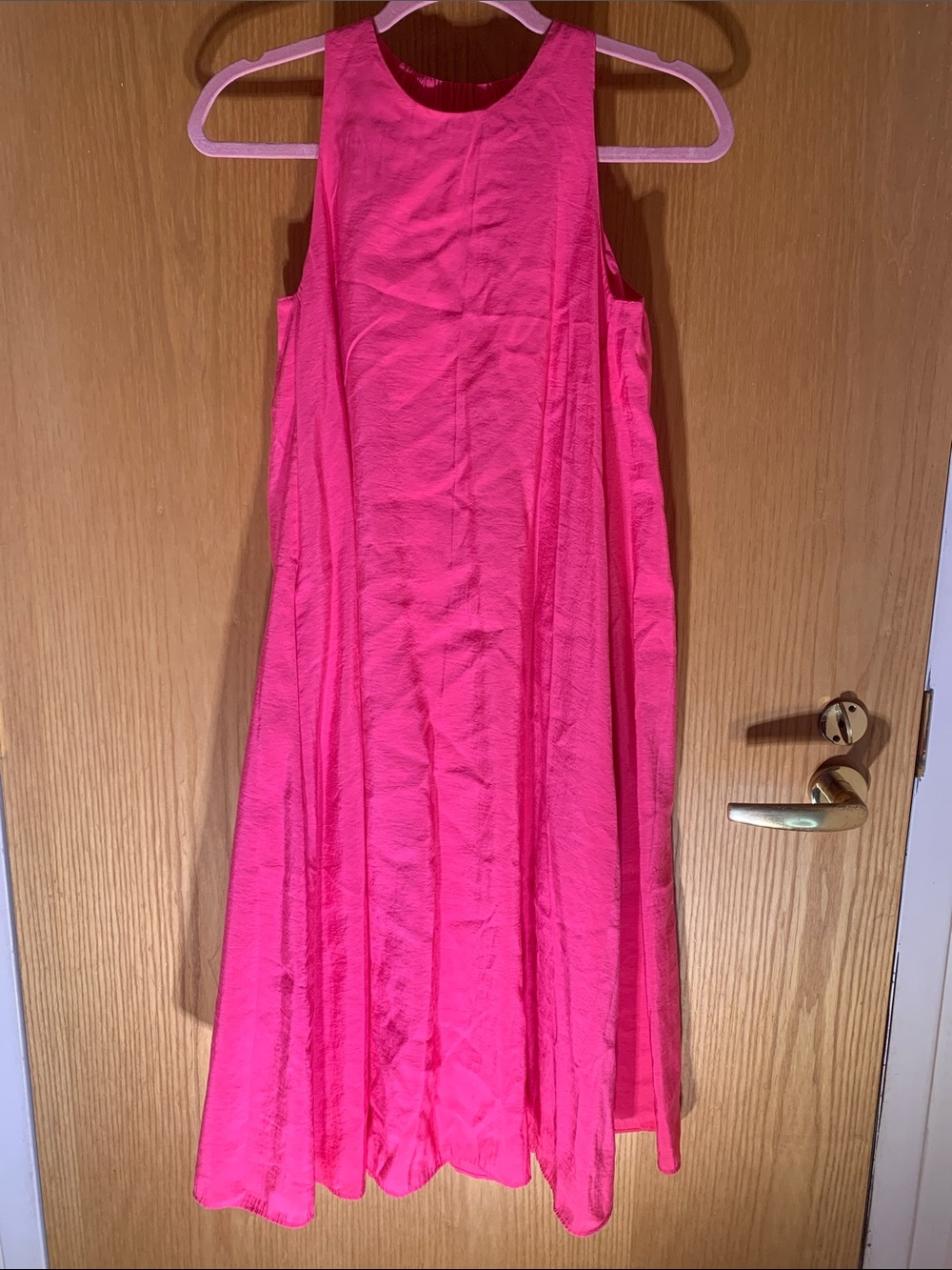 Women’s COS Bright Hot Pink High-Neck Dress- Size 2- Pockets!